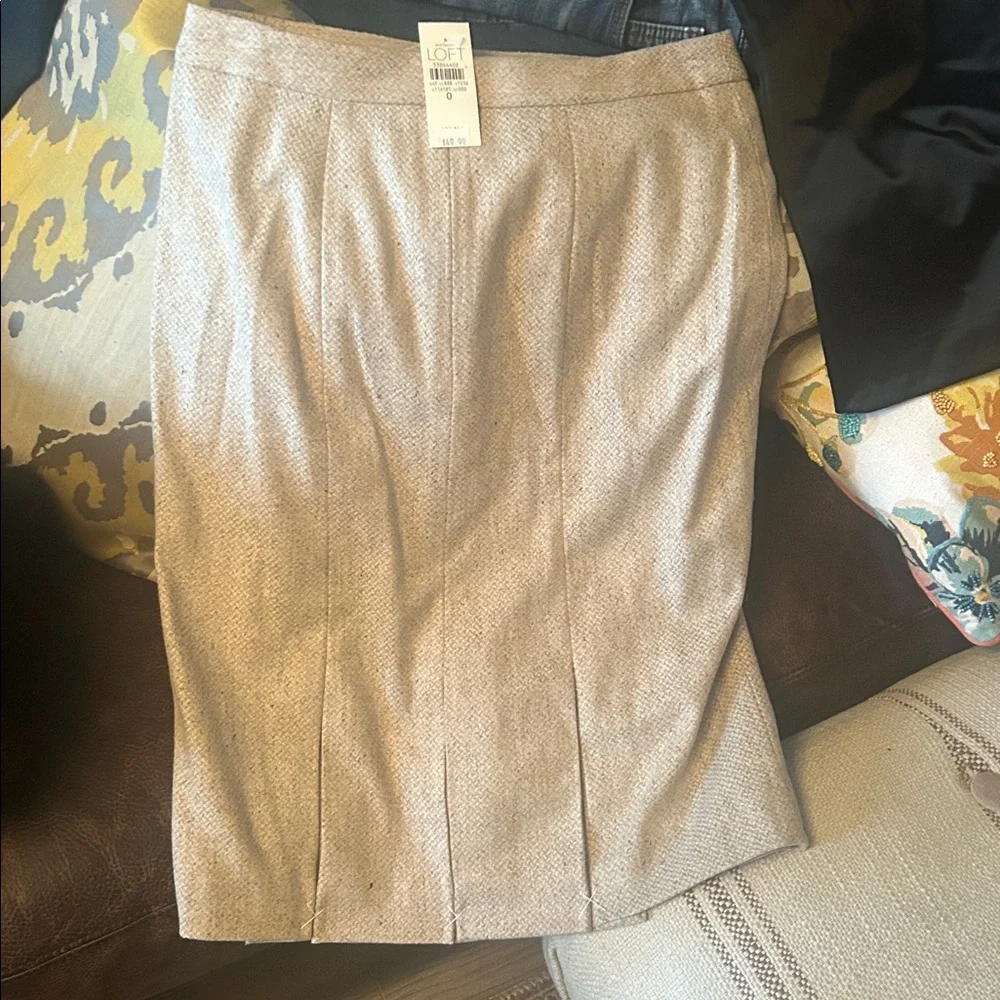 NWT LOFT Textured Blazer and Skirt Suit, Sz 0